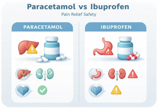 Paracetamol vs Ibuprofen: Which Painkiller Is Safer for Daily Use?